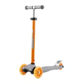 Самокат Трехколесный Maxiscoo Junior со Светящимися Колесами, Серый