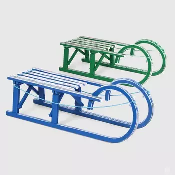 Санки Леда расписные морозко складные без спинки