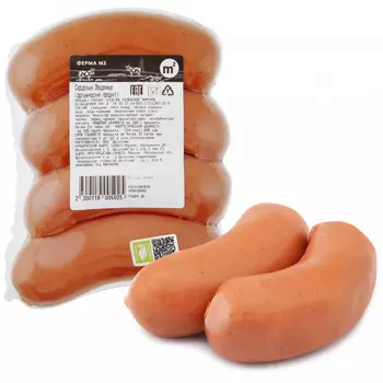 Сардельки говяжьи Ферма М2 Обеденные, кг