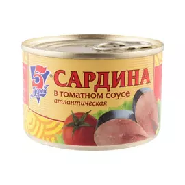 Сардина 5 Морей в томатном соусе 250 г
