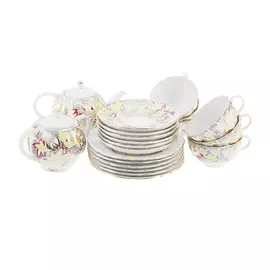 Сервиз чайный 6/20 тюльпан золотые ромашки Ифз