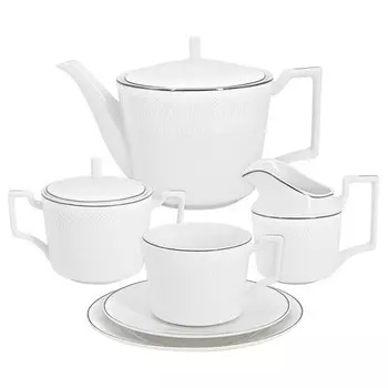 Сервиз чайный Anna Lafarg Emily Айвори 21 предмет 6 персон