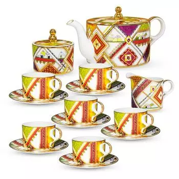 Сервиз чайный Empire лоскутки 15 предметов на 6 персон