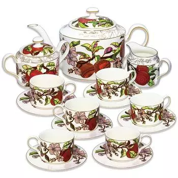 Сервиз чайный Empire яблоко 15 предметов на 6 персон красный