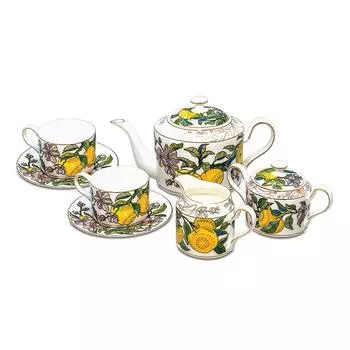 Сервиз чайный Empire яблоко 15 предметов на 6 персон желтый