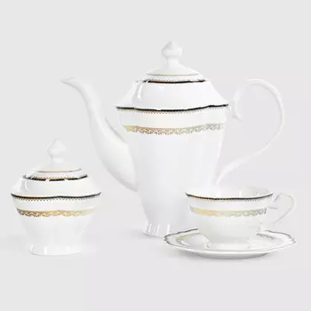 Сервиз чайный Macbeth bone porcelain Gala day 14 предметов 6 персон