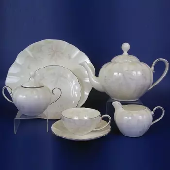 Сервиз Hatori Магнолия грэй чайный 6 персон 17 предметов