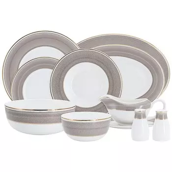 Сервиз обеденный Anna Lafarg Emily Мокко 27 предметов 6 персон