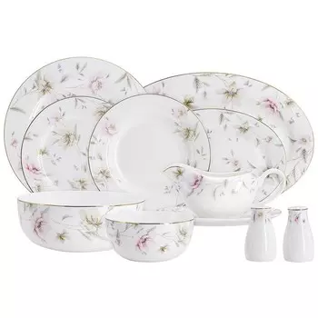 Сервиз обеденный Anna Lafarg Emily Розовый танец 27 предметов 6 персон