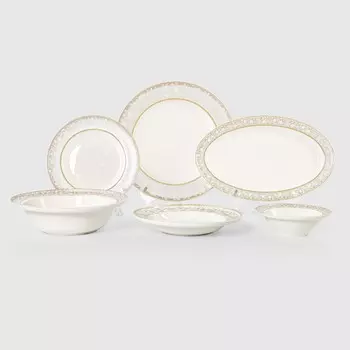 Сервиз столовый Macbeth bone porcelain Kimberly 26 предметов 6 персон