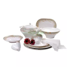 Сервиз столовый Top Art Studio Фонтенбло бирюзовый 30 предметов 6 персон