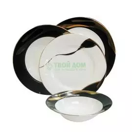 Сервиз столовый Top Art Studio Персия блэк 24 предмета 6 персон