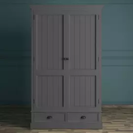 Серый двустворчатый шкаф Этажерка Palermo PL1027G