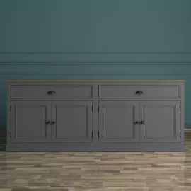 Серый Комод Этажерка Palermo с дверками и ящиками PL1045G