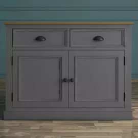 Серый Комод Этажерка Palermo с ящиками и дверками PL1026G