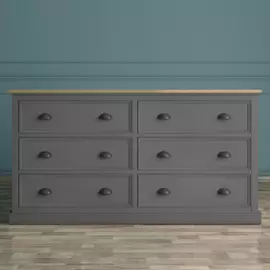 Серый Комод Этажерка Palermo с шестью ящиками PL1052G