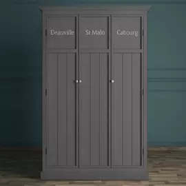 Серый трехстворчатый шкаф Этажерка Palermo PL1027-3G