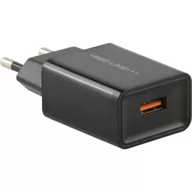 Сетевое зарядное устройство Red Line Tech USB QC 3.0 NQC1-3A черный