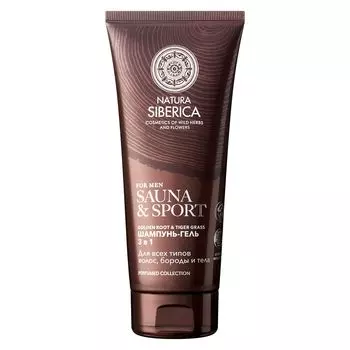 Шампунь-гель 3 в 1 Natura Siberica для волос, бороды и тела Sauna & Sport for Men 200 мл