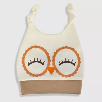 Шапка Diva Kids Сова бежевая