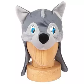 Шапка Карнавалофф волк взрослый серый