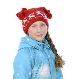Шапка красная Сиринга-стиль размер 56-58
