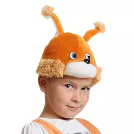 Шапочка карнавальная Карнавалофф Белочка