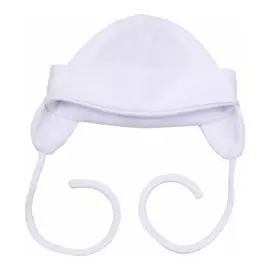 Шапочка Lucky Child со шнурочками Ангелочки белая