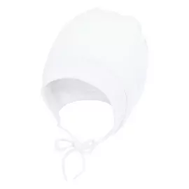 Шапочка Lucky Child со шнурочками Ангелочки белая