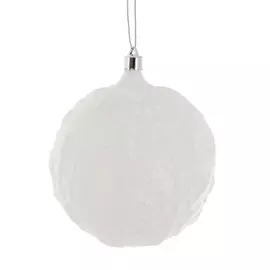 Шар белый Weiste с декором 85 мм