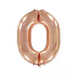 Шар-цифра Flex Metal 0 розовое золото