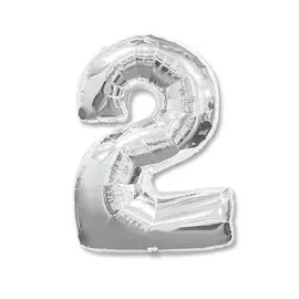 Шар-цифра Flex Metal 2 серебро
