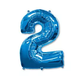 Шар-цифра Flex Metal 2 синий