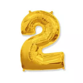 Шар-цифра Flex Metal 2 золото