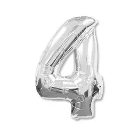 Шар-цифра Flex Metal 4 серебро