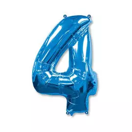 Шар-цифра Flex Metal 4 синий