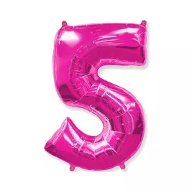 Шар-цифра Flex Metal 5 фуксия