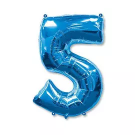 Шар-цифра Flex Metal 5 синий