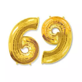 Шар-цифра Flex Metal 6/9 золото