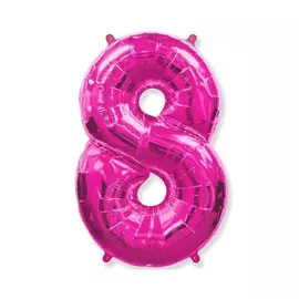 Шар-цифра Flex Metal 8 фуксия