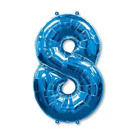 Шар-цифра Flex Metal 8 синий