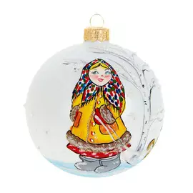 Шар девочка везет подарки 10 см Irena