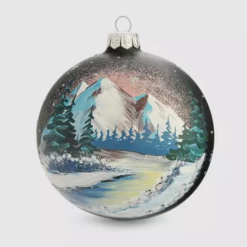 Шар елочный Irena бирюзовая гладь 10 см