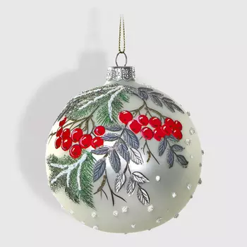 Шар елочный Irena морозная сочная ягода 100 мм