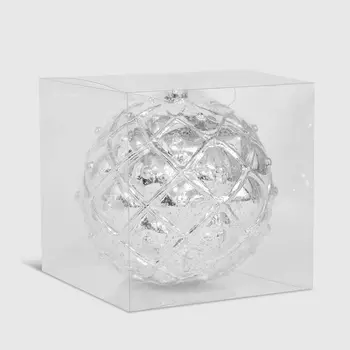Шар елочный Unique Treasures серебро 20 см