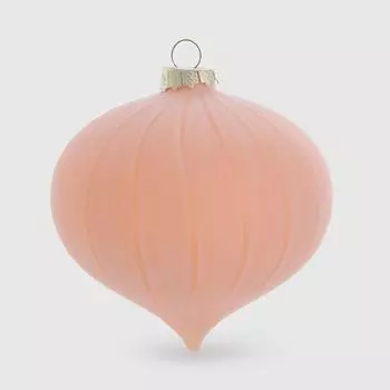 Шар-луковица стеклянный Yancheng Shiny персиковый 10 см