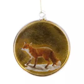 Шар-медальон SHISHI лиса/белка золото 10 см