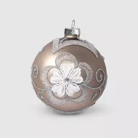 Шар новогодний Baoying yiwen античный серый 8 см