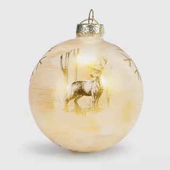 Шар новогодний Baoying yiwen на елку золото серый декор 8 см