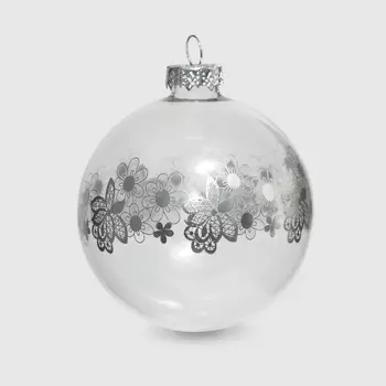 Шар новогодний Baoying yiwen прозрачный,8 см